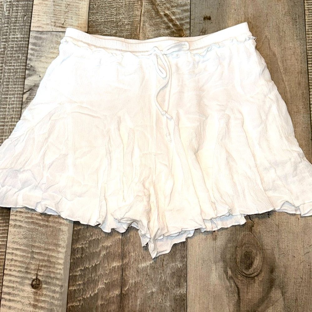 Wishlist White Mini Skirt with Drawstring